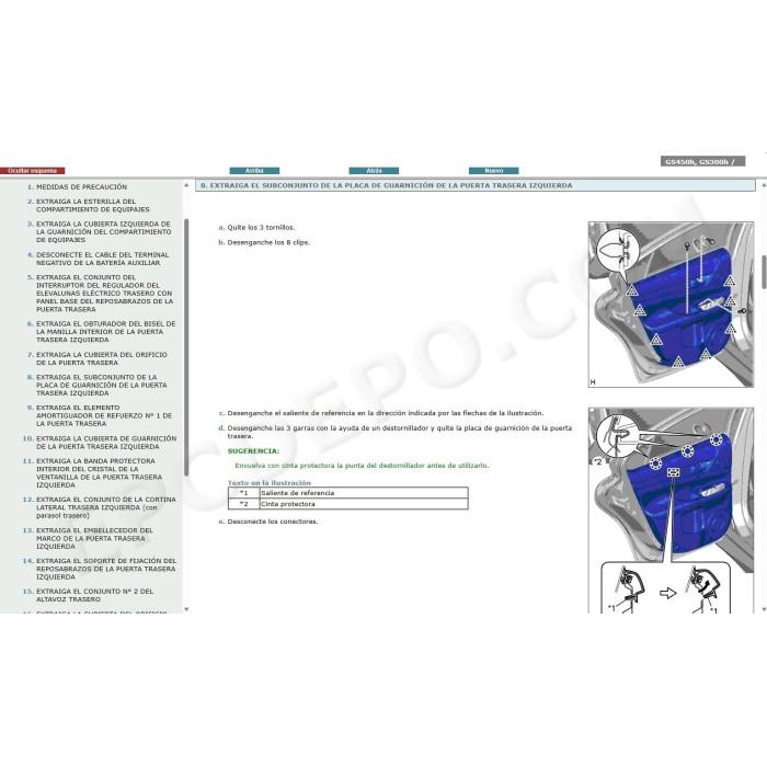 LEXUS GS300h / GS450h HYBRID 2012 - 2020 MANUAL DE SERVICIO (Spanish)