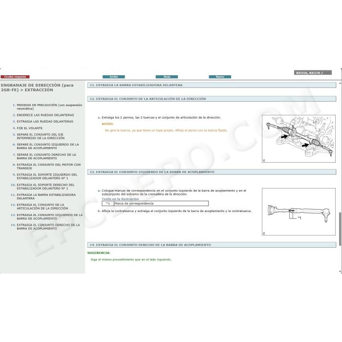 LEXUS RX270 / RX350 2012 - 2015 MANUAL DE SERVICIO (Spanish)