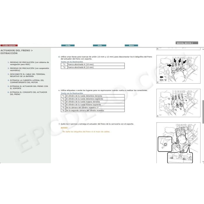 LEXUS RX270 / RX350 2012 - 2015 MANUAL DE SERVICIO (Spanish)