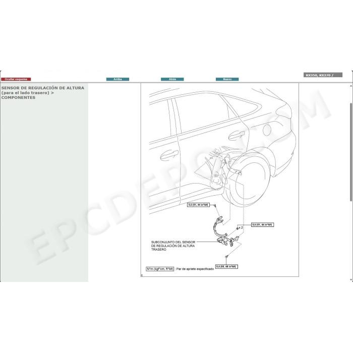 LEXUS RX270 / RX350 2012 - 2015 MANUAL DE SERVICIO (Spanish)