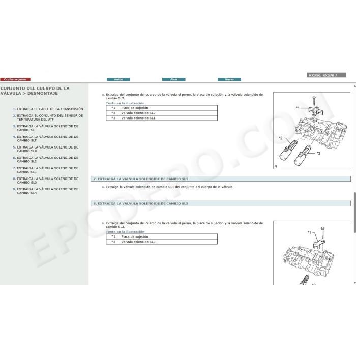 LEXUS RX270 / RX350 2012 - 2015 MANUAL DE SERVICIO (Spanish)
