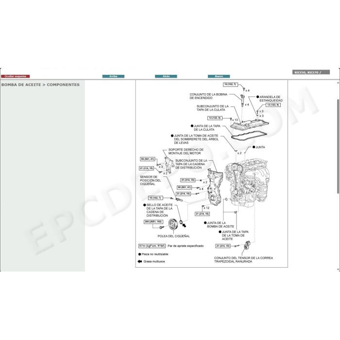 LEXUS RX270 / RX350 2012 - 2015 MANUAL DE SERVICIO (Spanish)