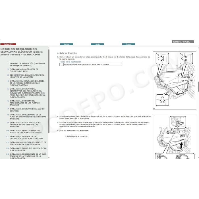 LEXUS RX450h HYBRID 2009 - 2015 MANUAL DE SERVICIO (Spanish)