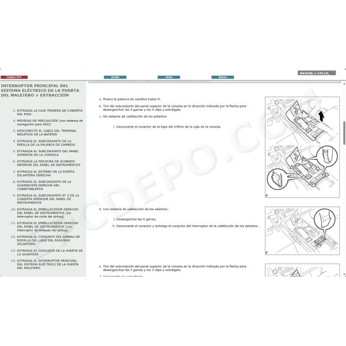 LEXUS RX450h HYBRID 2009 - 2015 MANUAL DE SERVICIO (Spanish)