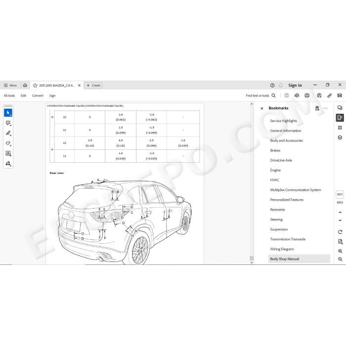 Mazda CX-5 2011 - 2015 service & repair manual