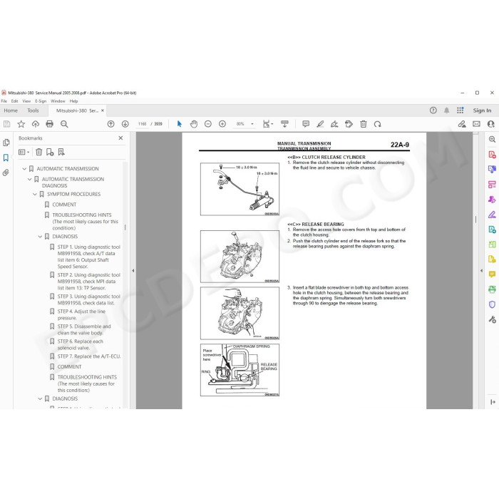 Mitsubishi 380 2005 - 2008 service manual