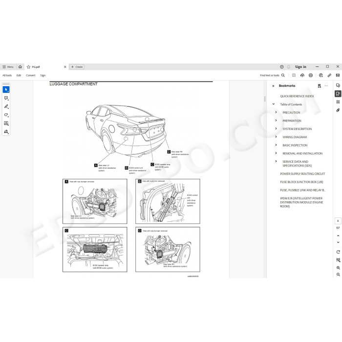 Nissan Maxima 2015 - 2019 service manual