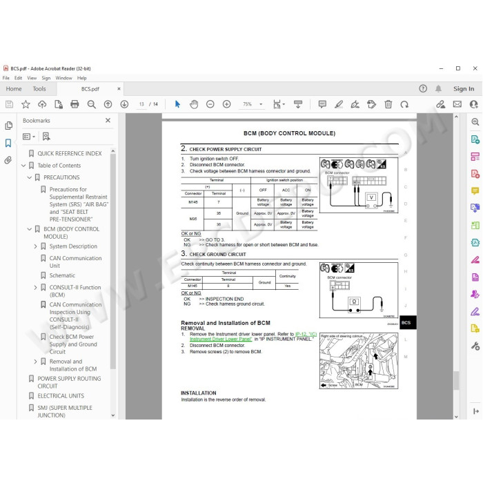 Nissan Murano Z50 2002 - 2007 service manual