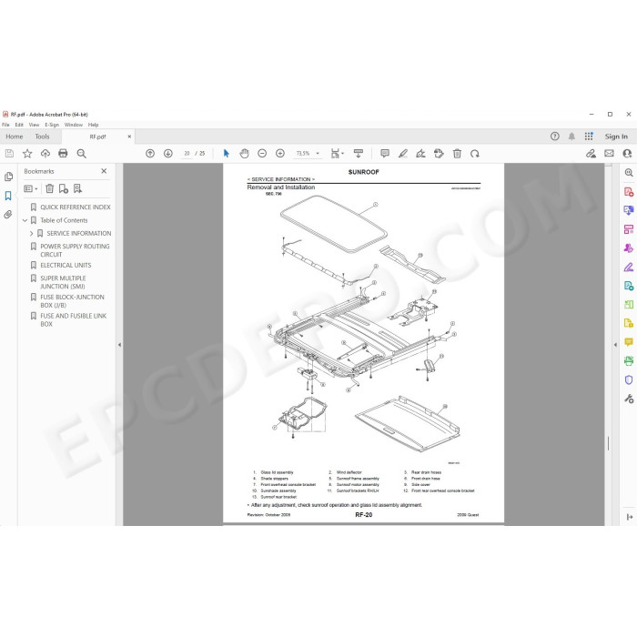 Nissan Quest 2006 - 2010 service manual
