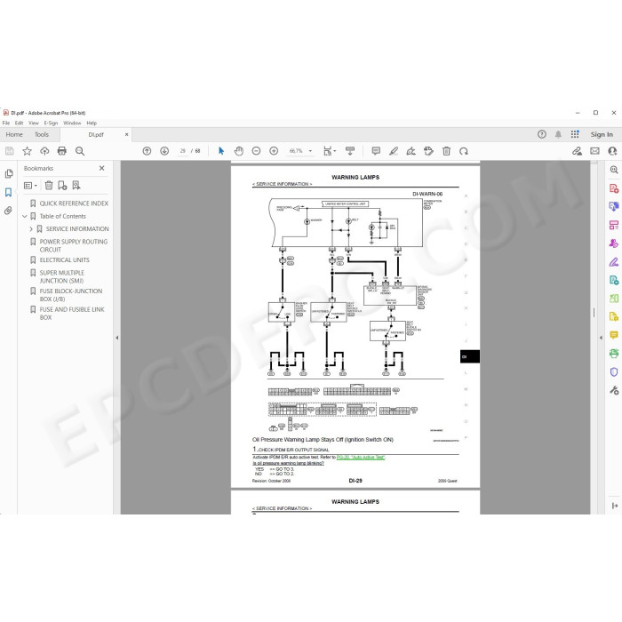 Nissan Quest 2006 - 2010 service manual