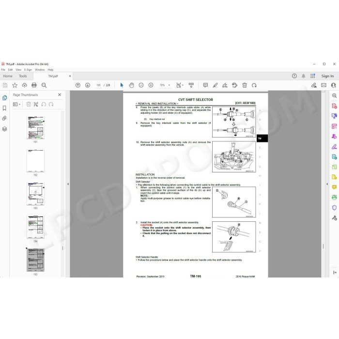 Nissan Rogue T32 2014 - 2017 service manual