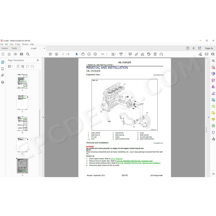Nissan Rogue T32 2014 - 2017 service manual