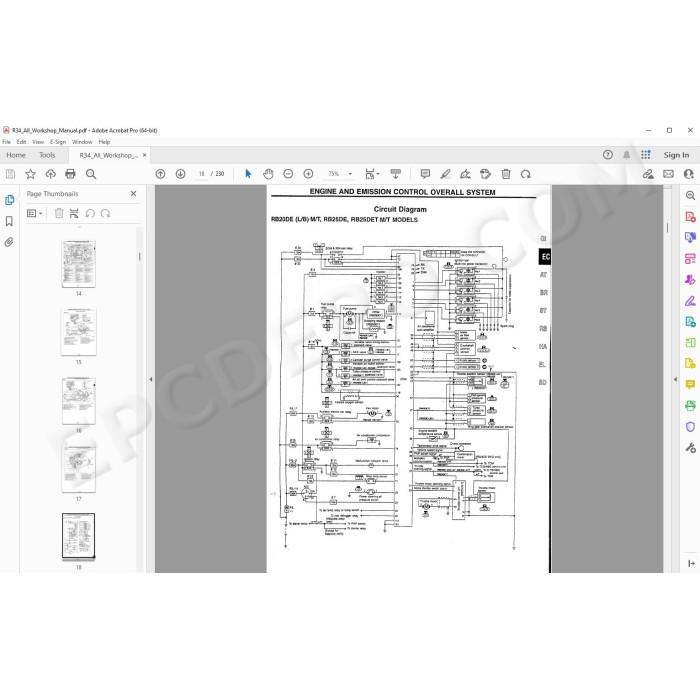Nissan Skyline 1991 - 2001 service manual