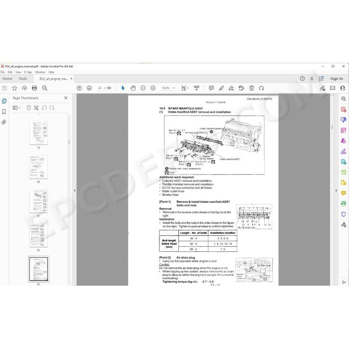 Nissan Skyline 1991 - 2001 service manual