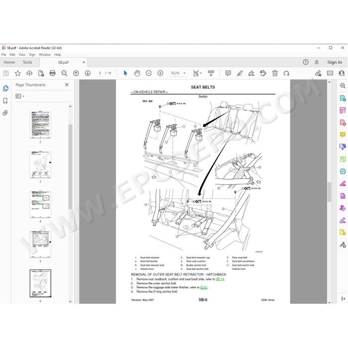 Nissan Versa 2007 - 2009 service manual