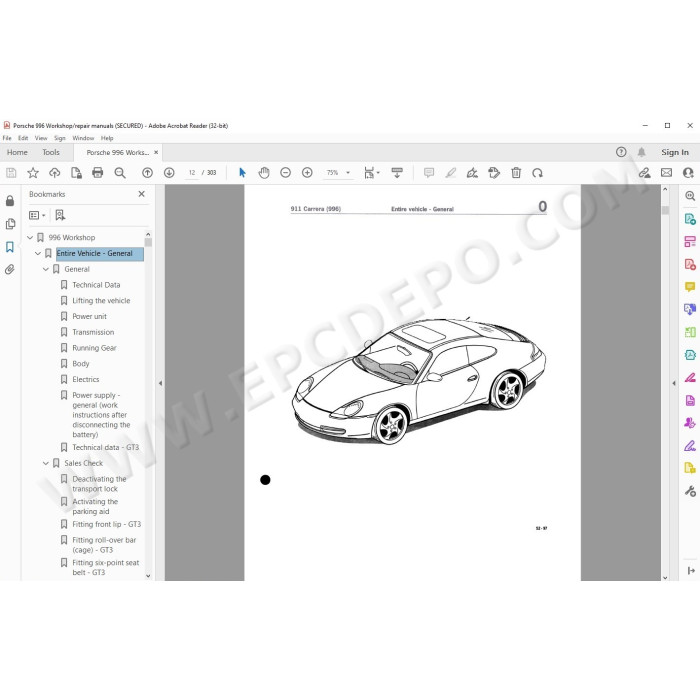 Porsche 911 Carrera 1997 - 2005 Workshop Service Manual
