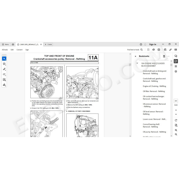 Renault Clio 2005 - 2013 service manual