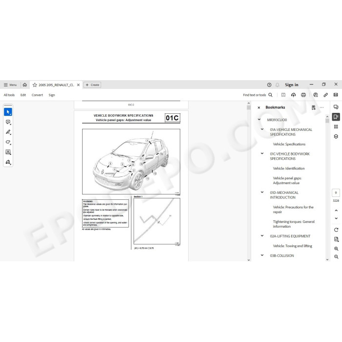 Renault Clio 2005 - 2013 service manual