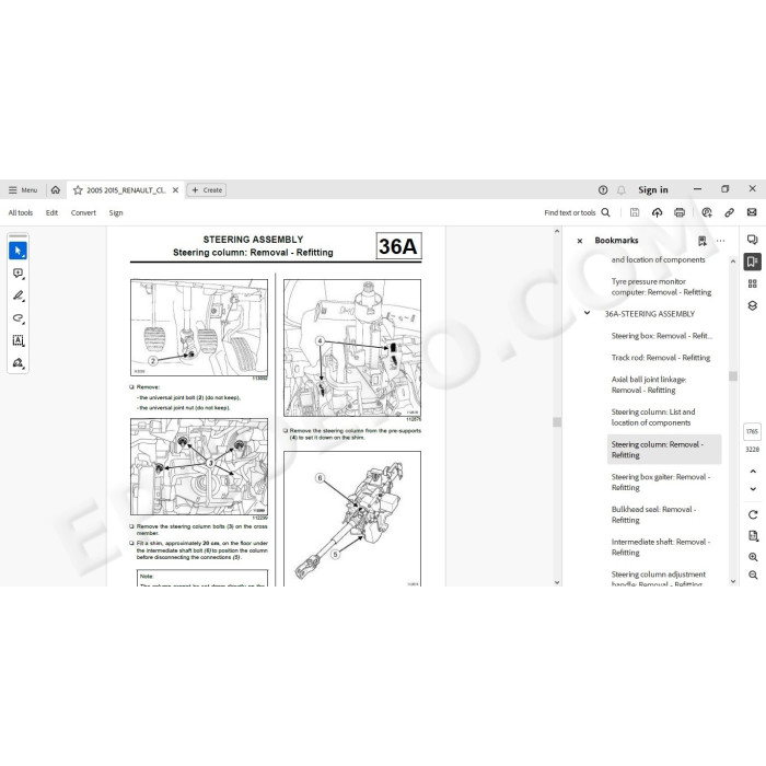 Renault Clio 2005 - 2013 service manual