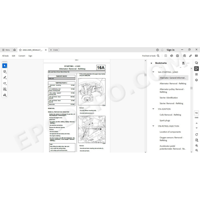 Renault Megane 2002 - 2005 service manual