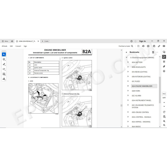 Renault Trafic 2006 - 2014 service manual