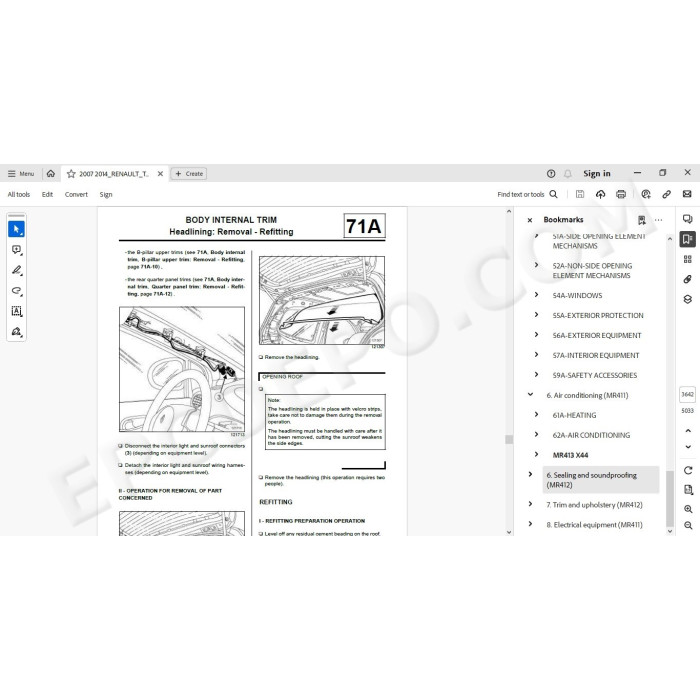 Renault Twingo 2007 - 2014 service manual