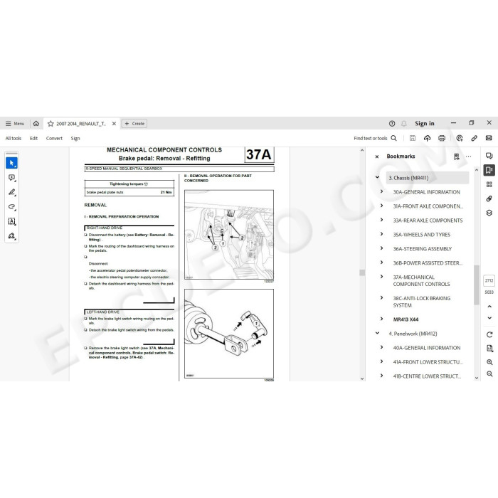 Renault Twingo 2007 - 2014 service manual