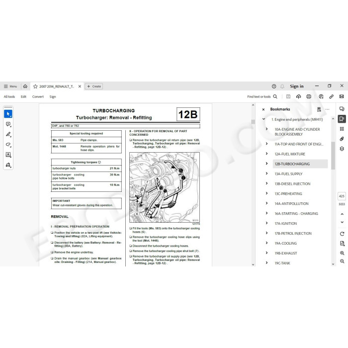 Renault Twingo 2007 - 2014 service manual