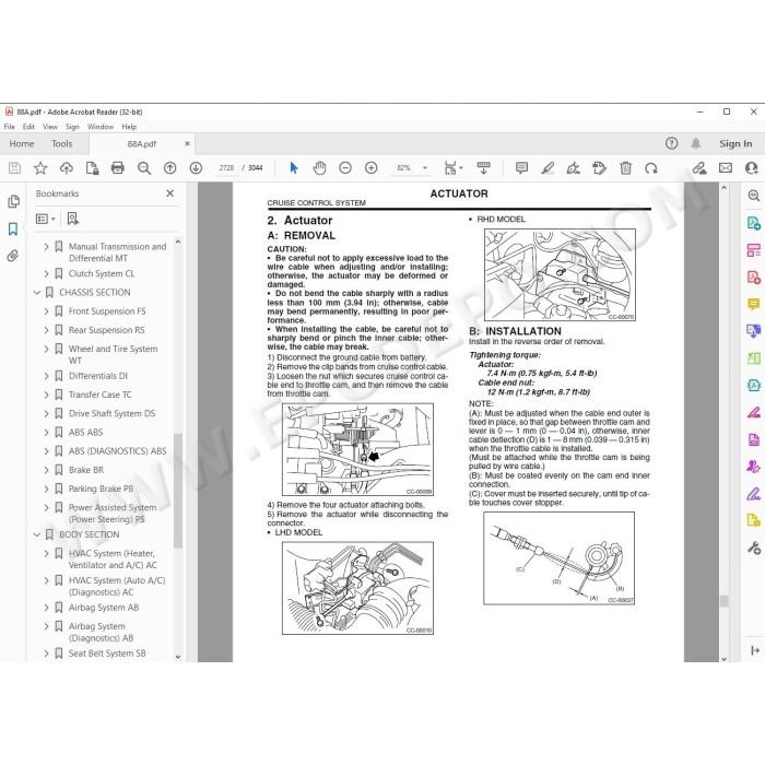 Subaru Forester 1999 - 2004 service manual