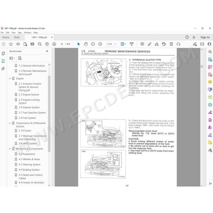 Subaru Impreza 1997 - 1998 service manual