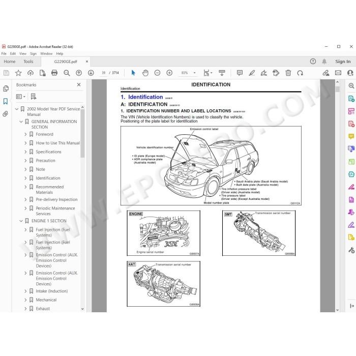 Subaru Legacy 2000 - 2003 service manual