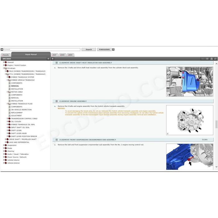 TOYOTA C-HR HYBRID 2016 - 2023 SERVICE & REPAIR MANUAL