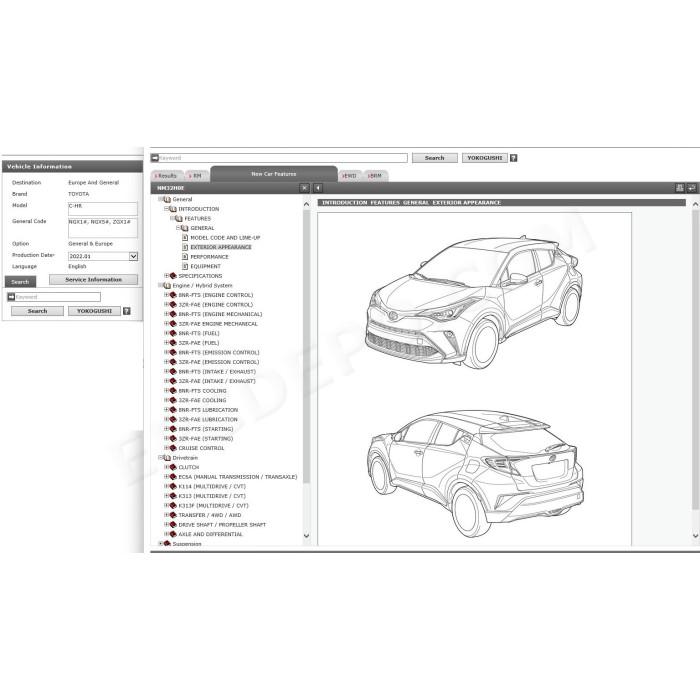 TOYOTA C-HR 2016 - 2023 SERVICE & REPAIR MANUAL