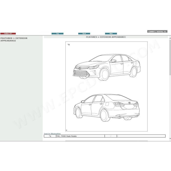 TOYOTA CAMRY 2011 - 2017 SERVICE & REPAIR MANUAL