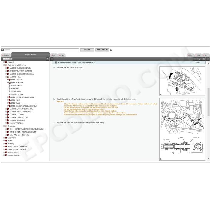 TOYOTA CAMRY HYBRID 2011 - 2017 SERVICE & REPAIR MANUAL