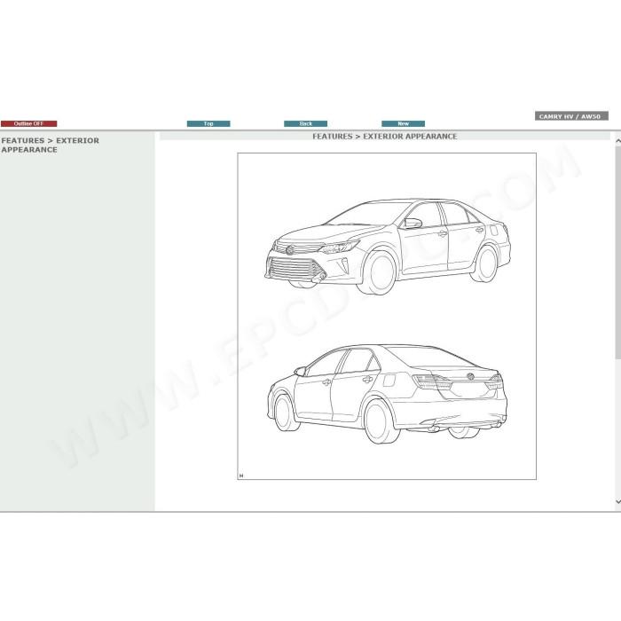 TOYOTA CAMRY HYBRID 2011 - 2017 SERVICE & REPAIR MANUAL