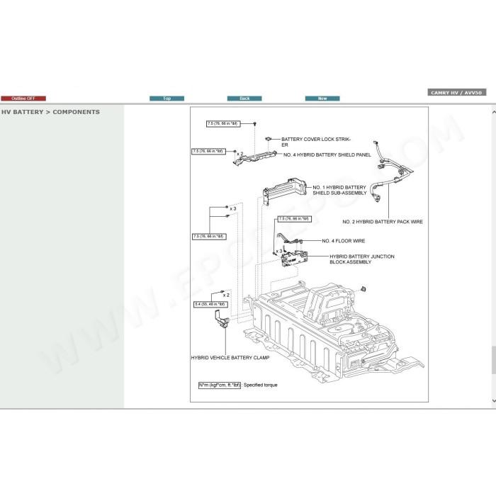 TOYOTA CAMRY HYBRID 2011 - 2017 SERVICE & REPAIR MANUAL