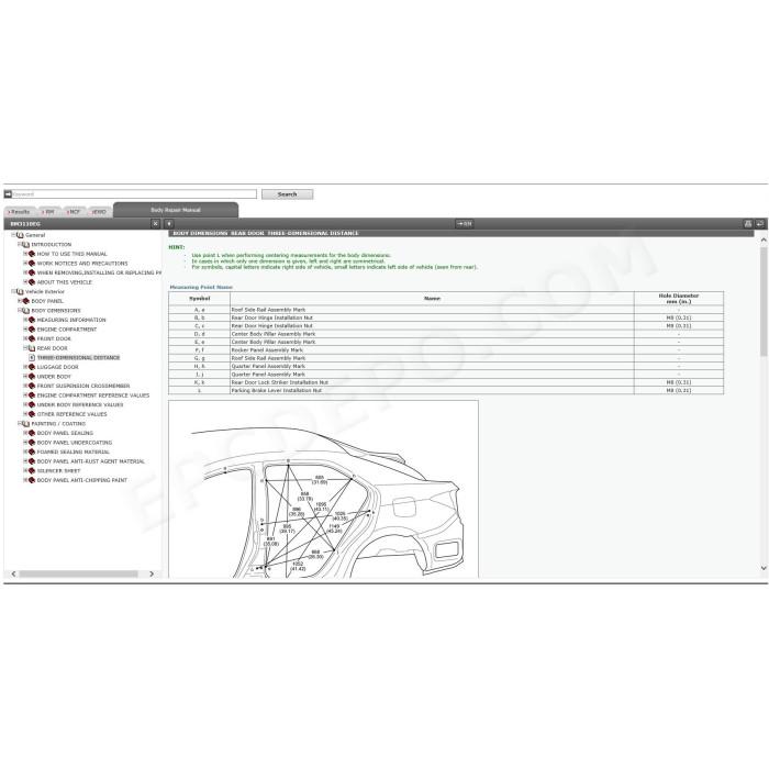 TOYOTA COROLLA / COROLLA ALTIS 2013 - 2019 SERVICE & REPAIR MANUAL