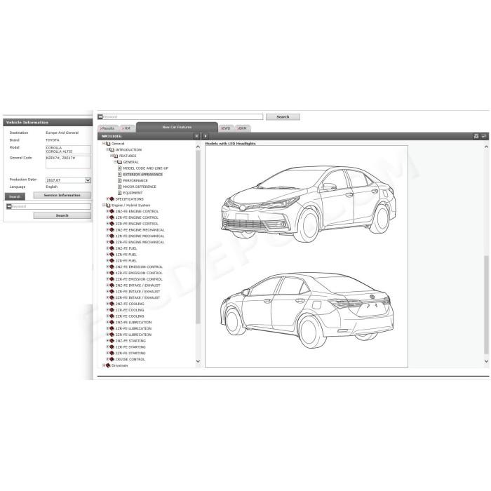 TOYOTA COROLLA / COROLLA ALTIS 2013 - 2019 SERVICE & REPAIR MANUAL