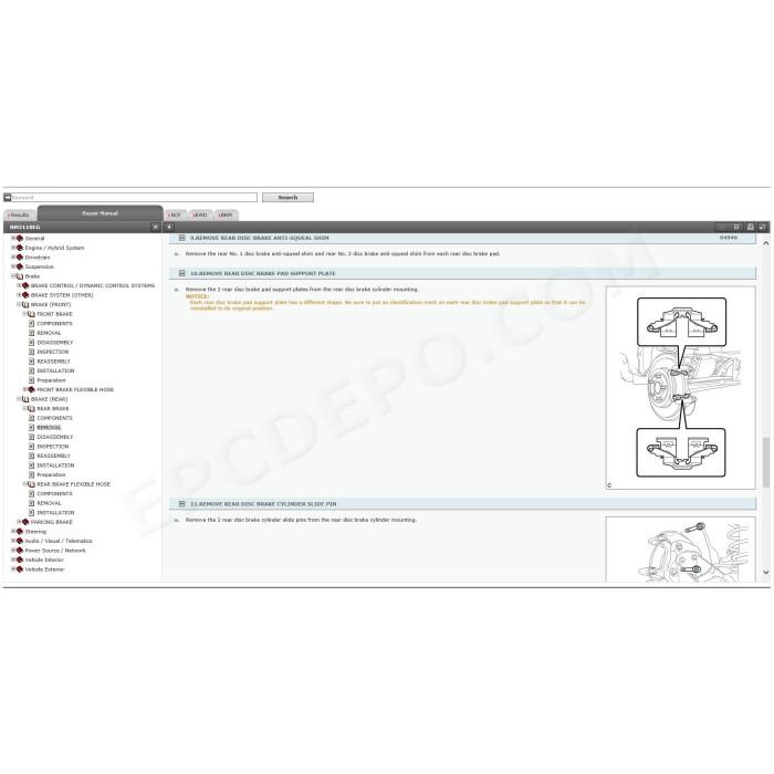 TOYOTA COROLLA / COROLLA ALTIS 2013 - 2019 SERVICE & REPAIR MANUAL