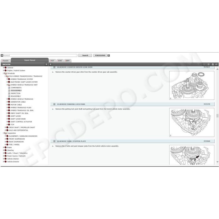 TOYOTA COROLLA HYBRID 2016 - 2018 SERVICE & REPAIR MANUAL