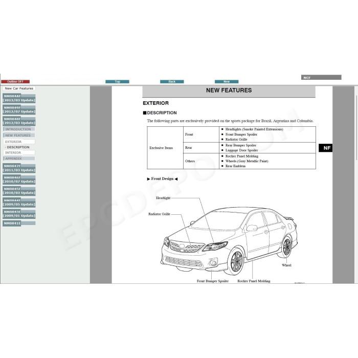 TOYOTA COROLLA 2007 - 2013 SERVICE & REPAIR MANUAL