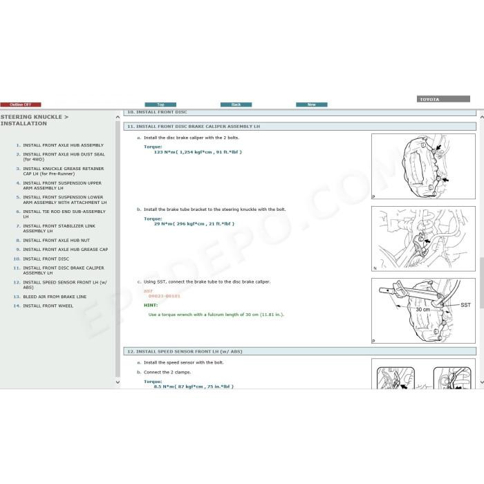 TOYOTA FORTUNER 2005 - 2015 SERVICE & REPAIR MANUAL