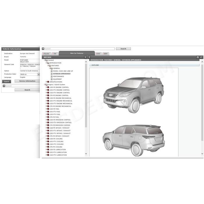 TOYOTA FORTUNER / HILUX SW4 2015 - 2020 SERVICE & REPAIR MANUAL