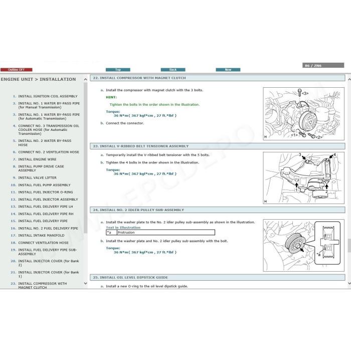 TOYOTA GT86 2012 - 2021 SERVICE & REPAIR MANUAL