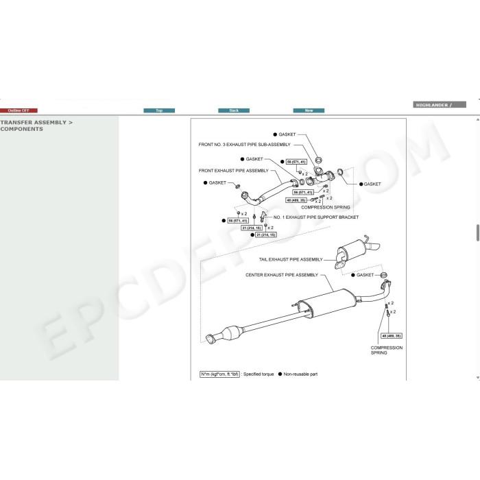 TOYOTA HIGHLANDER 2007 - 2013 SERVICE & REPAIR MANUAL