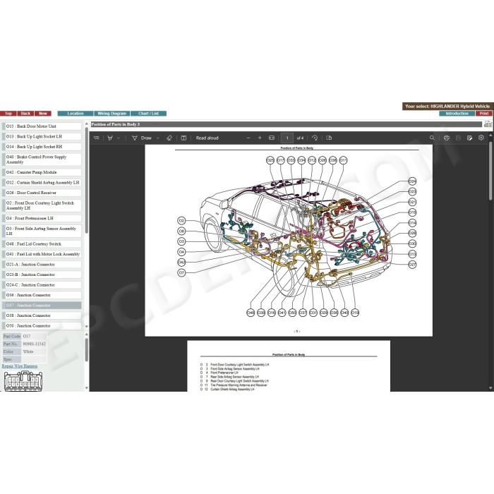 TOYOTA HIGHLANDER HYBRID 2007 - 2013 SERVICE & REPAIR MANUAL