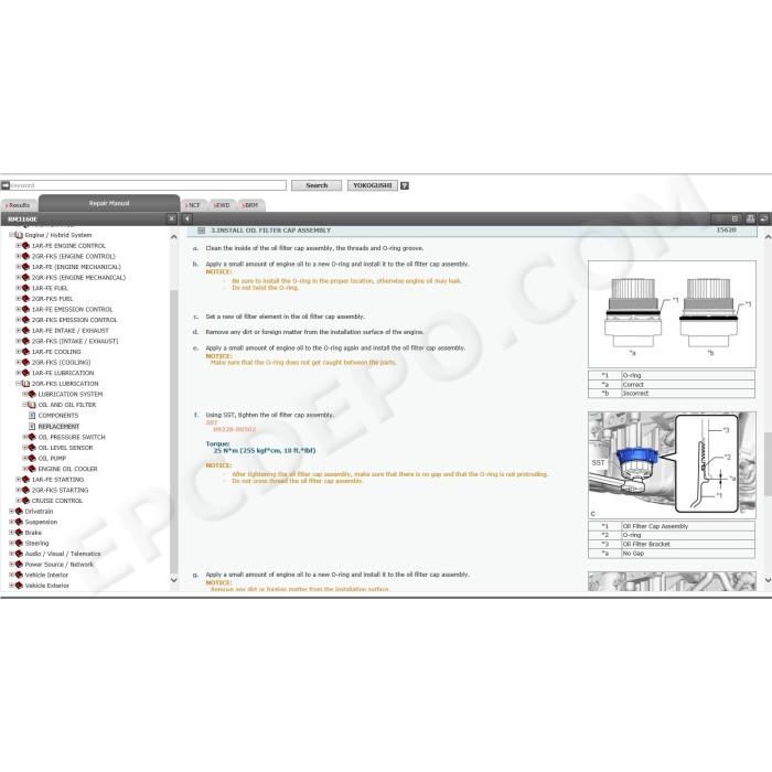 TOYOTA HIGHLANDER / KLUGER 2013 - 2020 SERVICE MANUAL