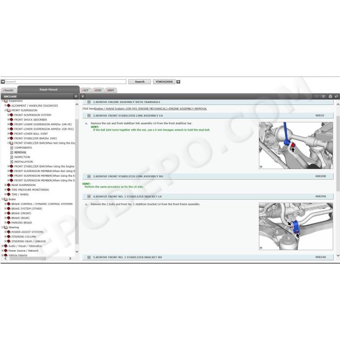TOYOTA HIGHLANDER / KLUGER 2013 - 2020 SERVICE MANUAL