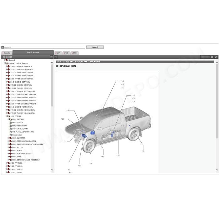 TOYOTA HILUX 2015 - 2025 SERVICE & REPAIR MANUAL